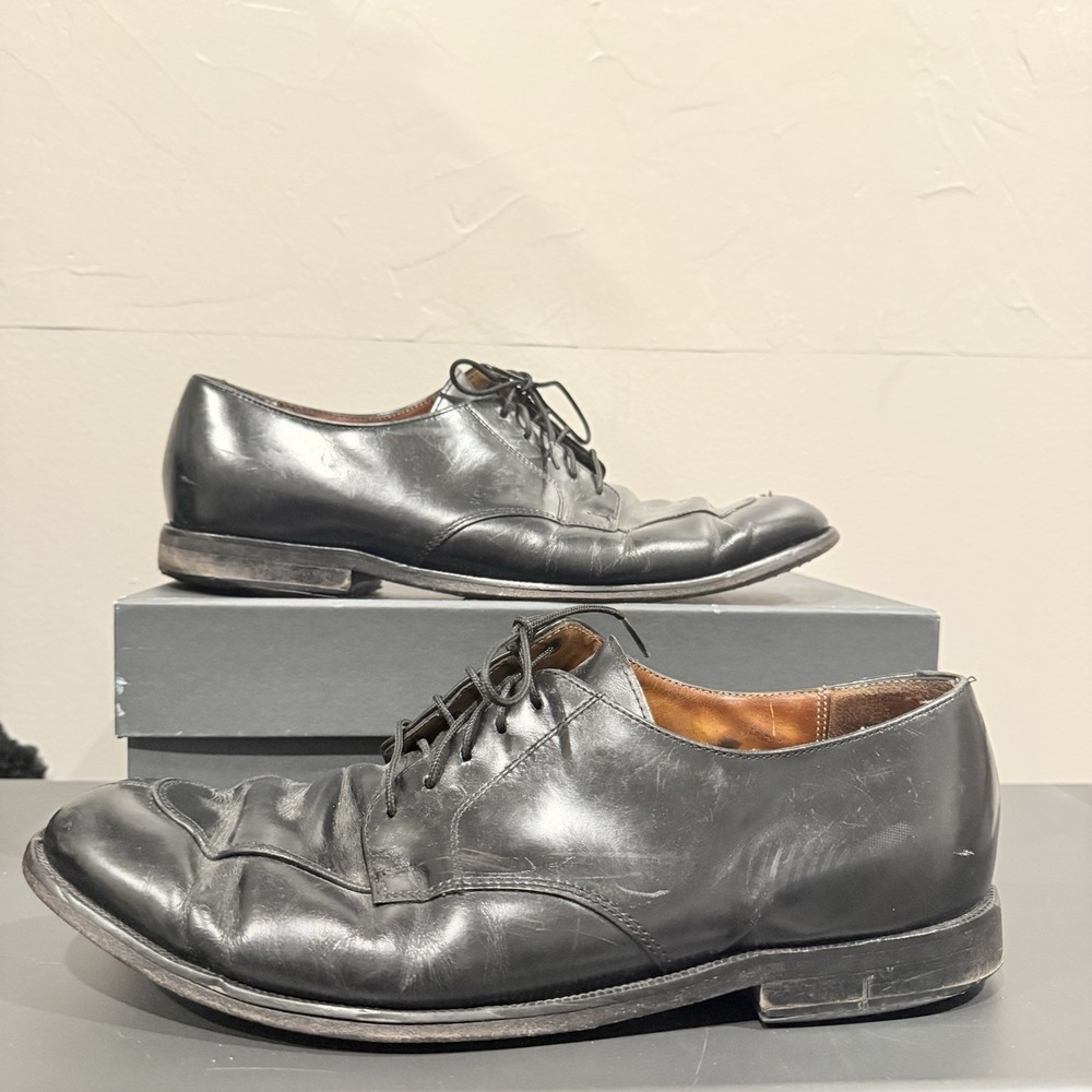 Cole Haan Shoe Men 9 1/2 Black Leather Lace Dress Shoe C02699 Old Money